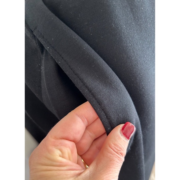 Varley Louisa Dress WOmens Size Large Black Zip Through Midi Pockets NWT $188 - Picture 8 of 13